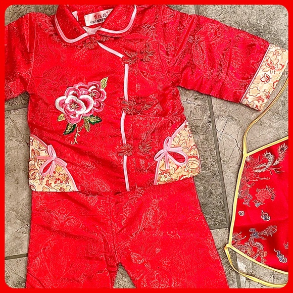 🏮Winter Chinese Baby Pyjamas Quilted EUC 🧧 - Picture 3 of 17
